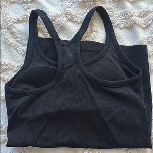 Lululemon Black Ribbed Tank Top